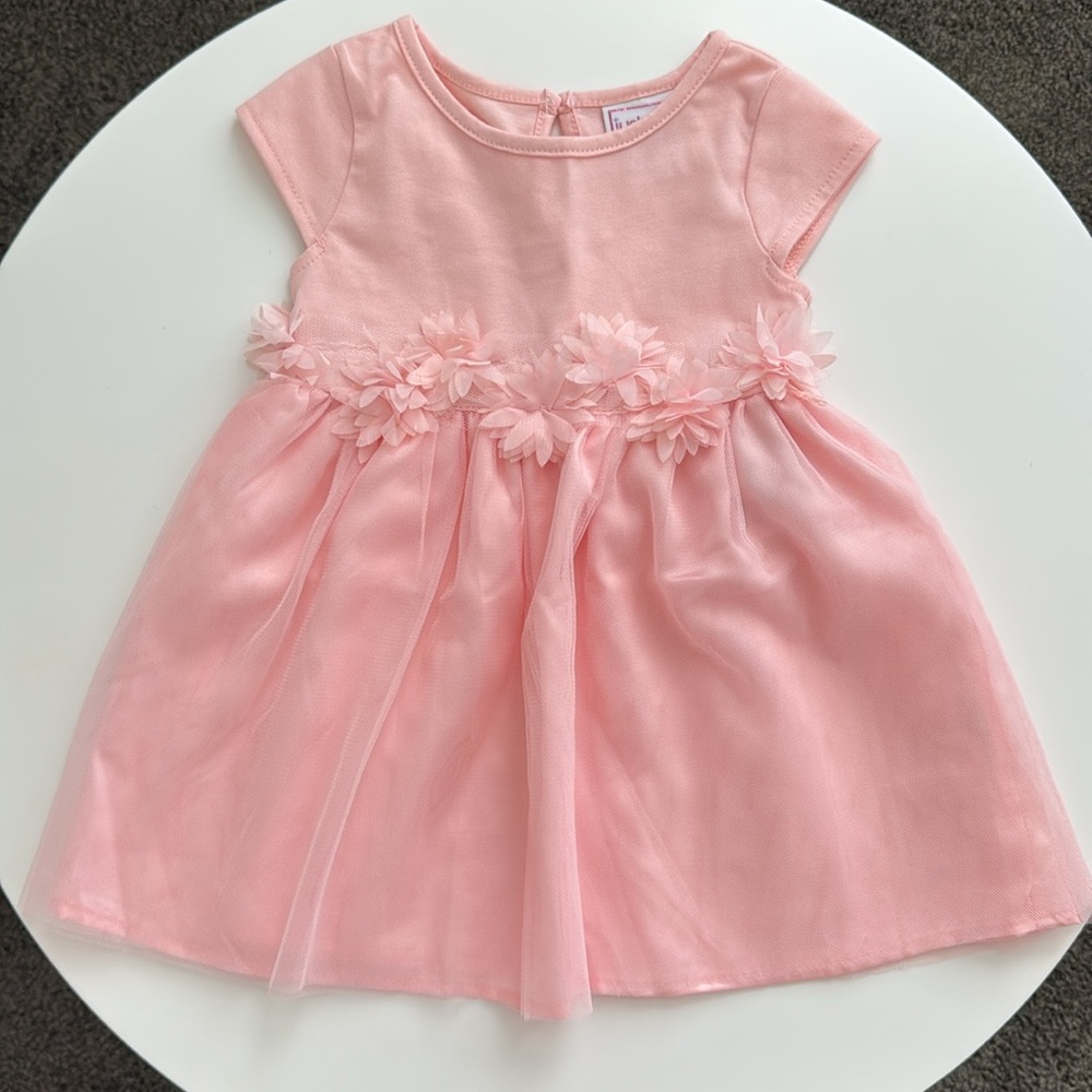 NWOT Just Lizzy Pink Floral Tulle Dress 24 Months